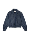 MATIN KIM MATIN KIM Western Detail Denim Like Blouson in Navy
