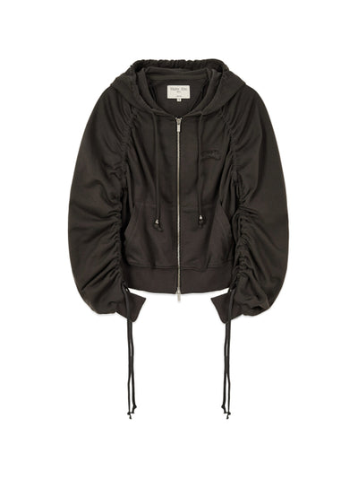 MATIN KIM Hoodie with Sleeve String Detail