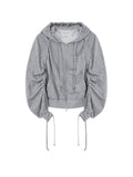 MATIN KIM MATIN KIM Hoodie with Sleeve String Detail