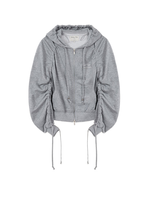 MATIN KIM MATIN KIM Hoodie with Sleeve String Detail
