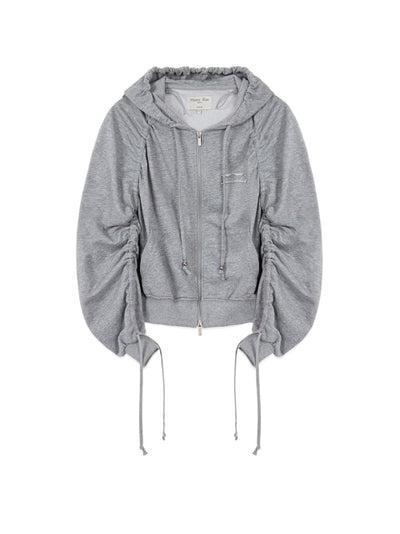 MATIN KIM Hoodie with Sleeve String Detail