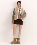 MUSINSA STANDARD WOMAN MUSINSA STANDARD WOMAN Women's Synthetic Suede Shearling Toggle Vest (Size M)