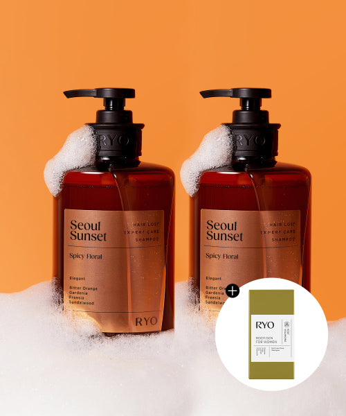 RYO [Spicy Floral] Jayang Hair Loss Care Shampoo Seoul Sunset 585ml 2 packs
