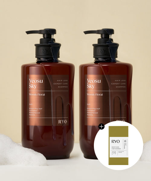 RYO [Woody Floral] Jayang Hair Loss Care Shampoo Yeosu Haneul 585ml 2 packs