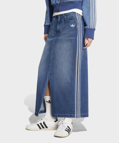 ADIDAS Denim Long Skirt - Indigo