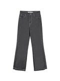 MATIN KIM MATIN KIM Pants Side Pintuck Point Charcoal