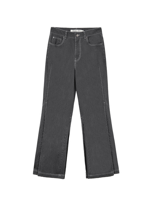 MATIN KIM MATIN KIM Pants Side Pintuck Point Charcoal