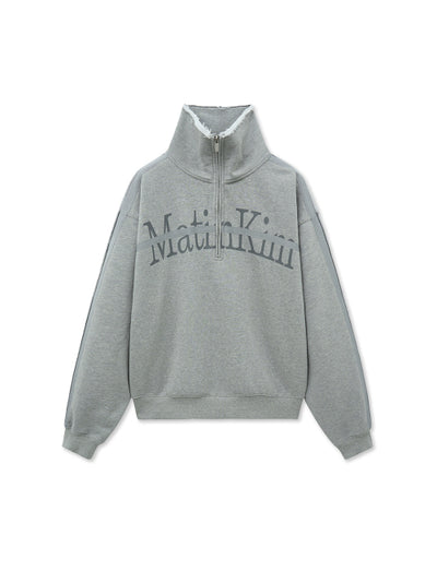 MATIN KIM Cut Out Half Zip Sweatshirt Women