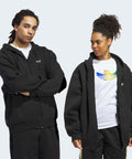 ADIDAS ADIDAS Skateboarding Fleece Jacket - Black:White