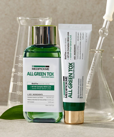 Sensitive skin intensive All Green Tox Cica Solution 2-piece set (toner 150ml + cream 50ml)