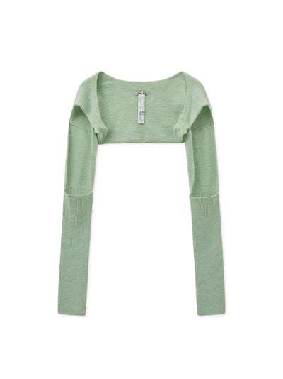 MATIN KIM Bolero Knit Muffler Light Green