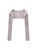 MATIN KIM MATIN KIM Bolero Knit Muffler in Light Beige