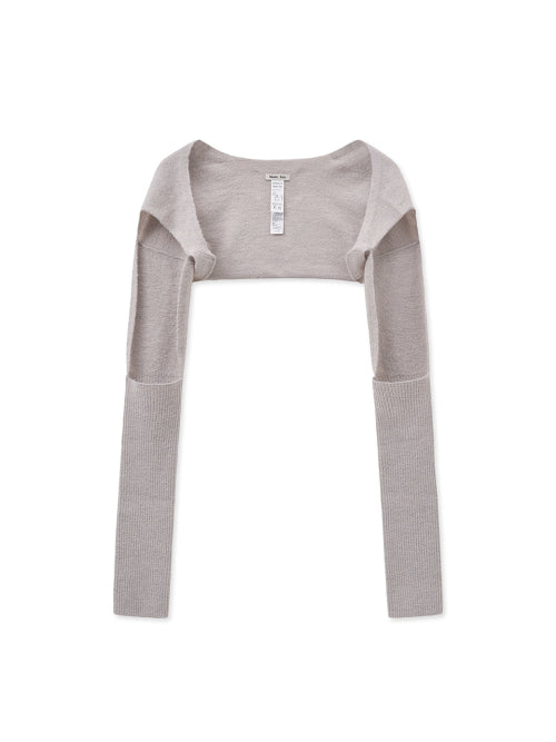 MATIN KIM MATIN KIM Bolero Knit Muffler in Light Beige