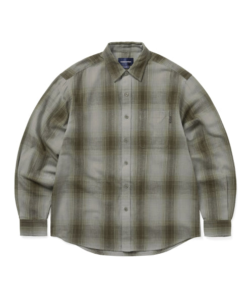 THISISNEVERTHAT THISISNEVERTHAT Nep Shadow Check Shirt Khaki