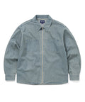 THISISNEVERTHAT THISISNEVERTHAT Washed Denim Zip Shirt Washed Blue