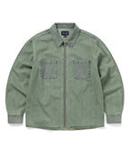 THISISNEVERTHAT THISISNEVERTHAT Washed Denim Zip Shirt Size