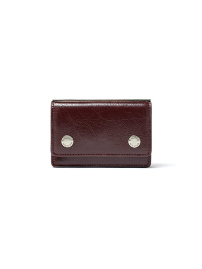 MATIN KIM Pocketpack Accordion Wallet in Burgundy