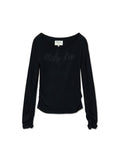 MATIN KIM MATIN KIM Henley Neck Shirring Top
