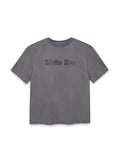 MATIN KIM MATIN KIM Vintage Logo Graphic Top in Charcoal