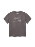 MATIN KIM MATIN KIM Doodle Logo Graphic Top in Charcoal