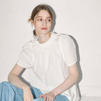 L'AUTRE DE MIN [Add color] Lautre Jane Puff White Blouse