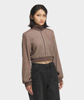 ADIDAS ADIDAS Cropped Track Top - Brown