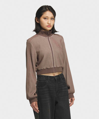 ADIDAS Cropped Track Top - Brown