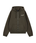 EMIS LETTERING LOGO ZIP UP HOODIE_BROWN