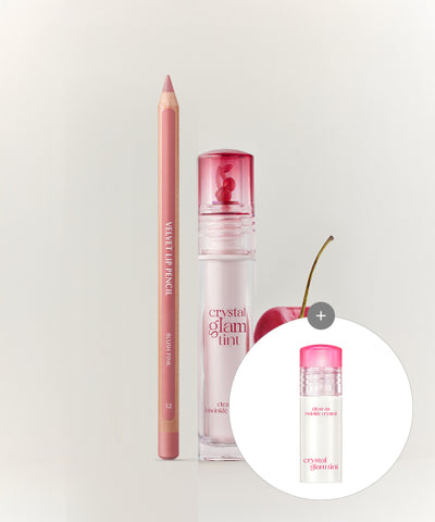 CLIO Crystal Glam Tint + Velvet Lip Pencil Set