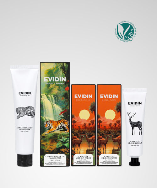 EVIDENCE IN YOUR SKIN EVIDENCE IN YOUR SKIN Camellia Sun Care Set (Foam Cleanser 150ml + Sunscreen 50ml x2)