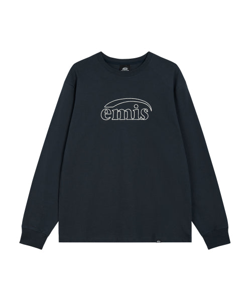 EMIS EMIS T-Shirt Long Sleeve Chain Stitch - Navy