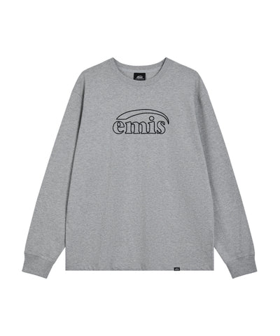 EMIS T-Shirt Long Sleeve Chain Stitch - Melange Gray