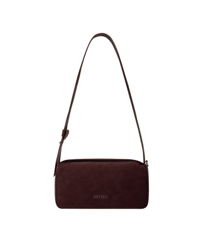 WIDE STRAP HOBO BAG-BURGUNDY