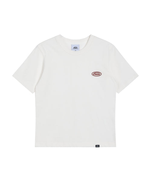 EMIS (W) RUBBER PATCH T-SHIRT-WHITE
