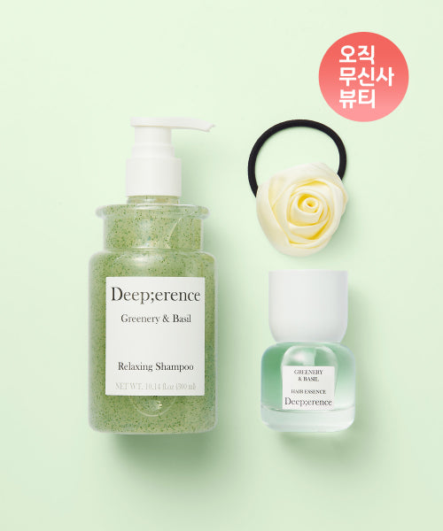 DEEPERENCE [Greenery & Basil Line/Shopping Bag Giveaway] 300ml perfume hair shampoo + 30ml perfume hair essence + rose hair tie