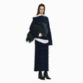 YCH BACK SILT DETAIL KINT SKIRT NAVY (W24KB9021NV)