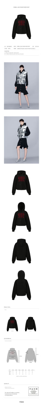 YCH SYMBOL-LOGO HOODED SWEATSHIRT BLACK (W23TO902BK)