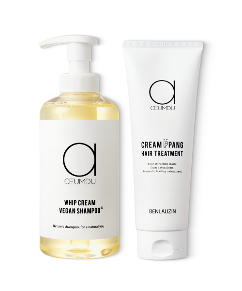 ACEUMDU [set] Whip Cream Vegan Shampoo 500ml + Cream Bread Treatment 250ml