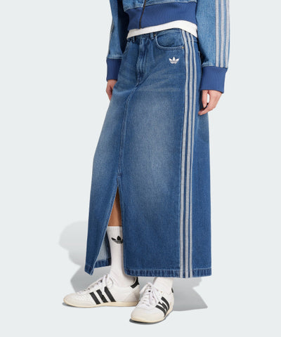 ADIDAS Denim Long Skirt - Indigo