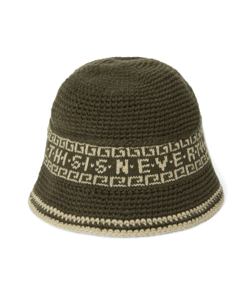 THISISNEVERTHAT THISISNEVERTHAT Crochet Bucket Hat Olive