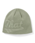 THISISNEVERTHAT THISISNEVERTHAT Debossed That No Cuff Beanie Light Green