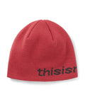THISISNEVERTHAT THISISNEVERTHAT SP-Logo No Cuff Beanie Red Pink