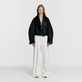 EENK YURINA Pleated Denim Pants - White