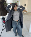 MIXXO MIXXO Wool Blended Single Long Coat (C)