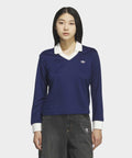 ADIDAS ADIDAS V-neck Long Sleeve Tee - Dark Blue