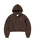 THISISNEVERTHAT THISISNEVERTHAT OL-Logo W Zip Up Hoodie Dark Chocolate