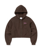 THISISNEVERTHAT THISISNEVERTHAT OL-Logo W Zip Up Hoodie Dark Chocolate