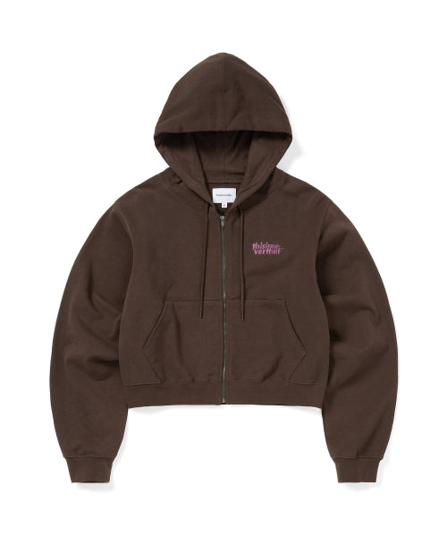 THISISNEVERTHAT THISISNEVERTHAT OL-Logo W Zip Up Hoodie Dark Chocolate