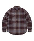 THISISNEVERTHAT THISISNEVERTHAT Flannel Check Shirt Burgundy