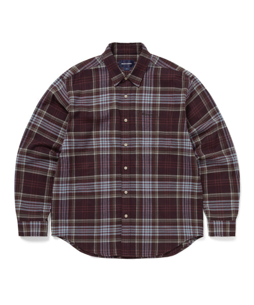THISISNEVERTHAT THISISNEVERTHAT Flannel Check Shirt Burgundy